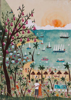 Deluxe Print | Sunset Cocktails A2 | Sugar Beach | Lucy Loveheart