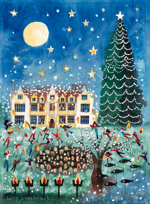 Original Painting | The Tallest Christmas Tree in England | Wakehurst | Lucy Loveheart