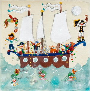 Original Painting | Treasure Boat | Lucy Loveheart