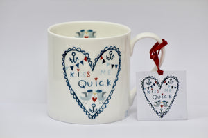 Mug | Kiss Me Quick - Kiss Me Quick Heart | Lucy Loveheart