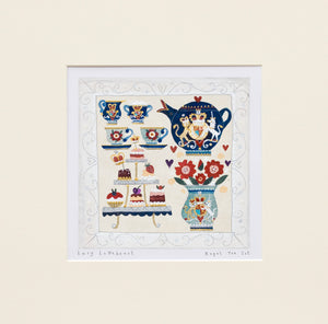 Art Prints |  Royal Tea Set | Lucy Loveheart
